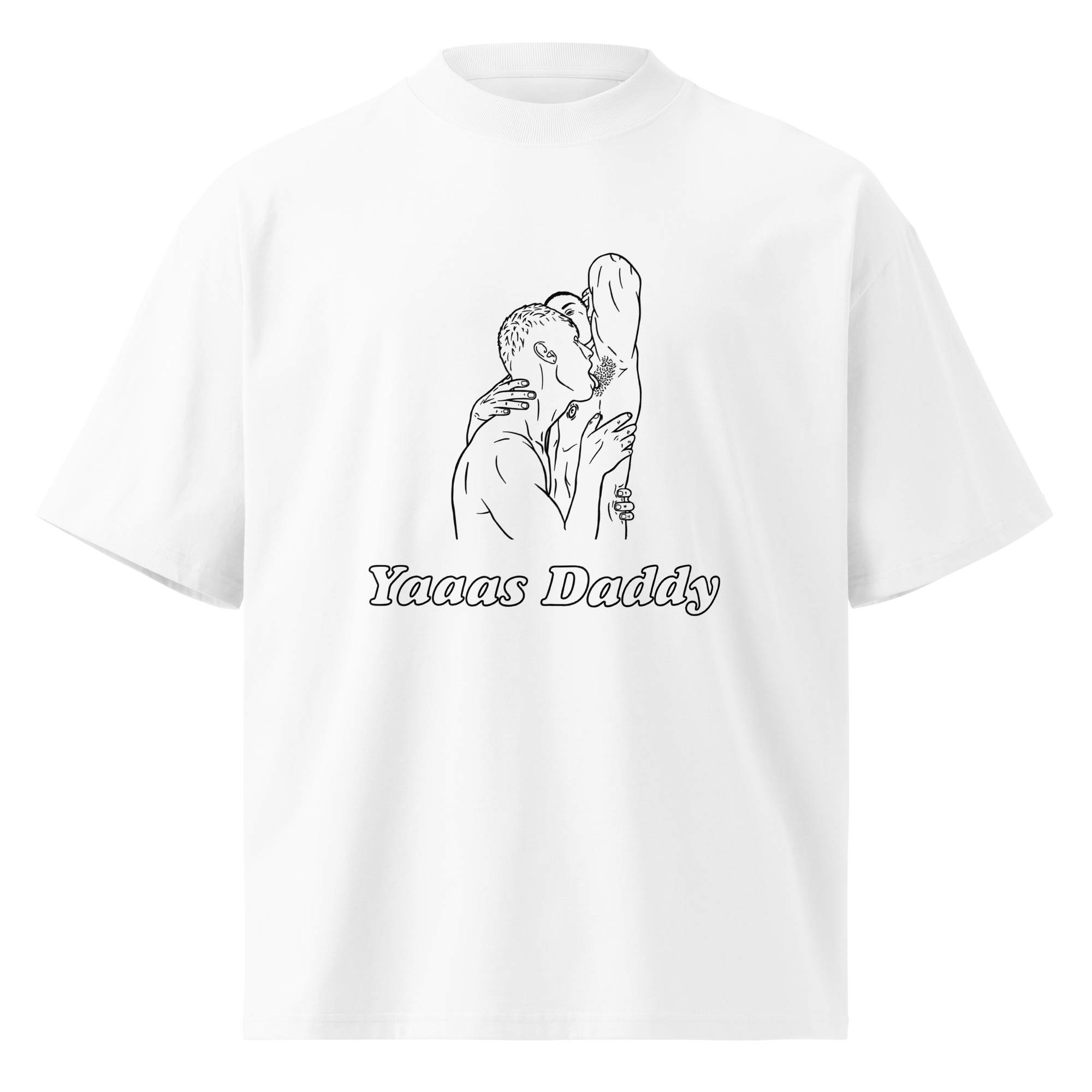 unisex-organic-oversized-high-neck-t-shirt-white-front-69c04a83d616c.png